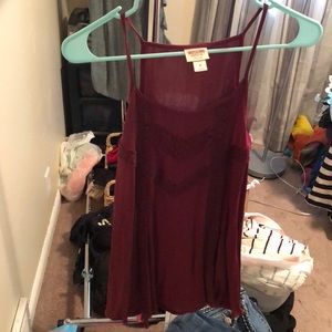 Burgundy tank top